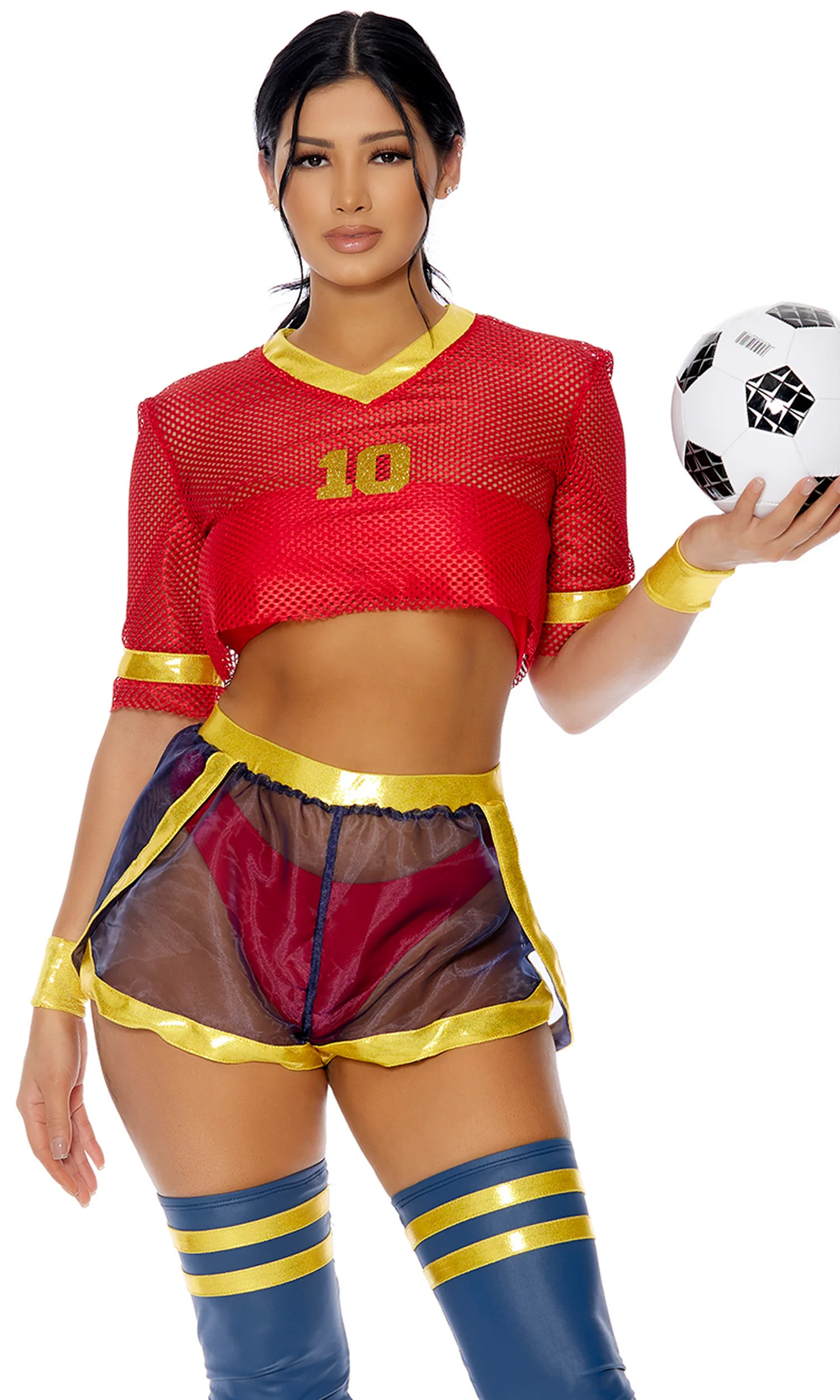 Goals Sexy Soccer Player Costume - Image 4