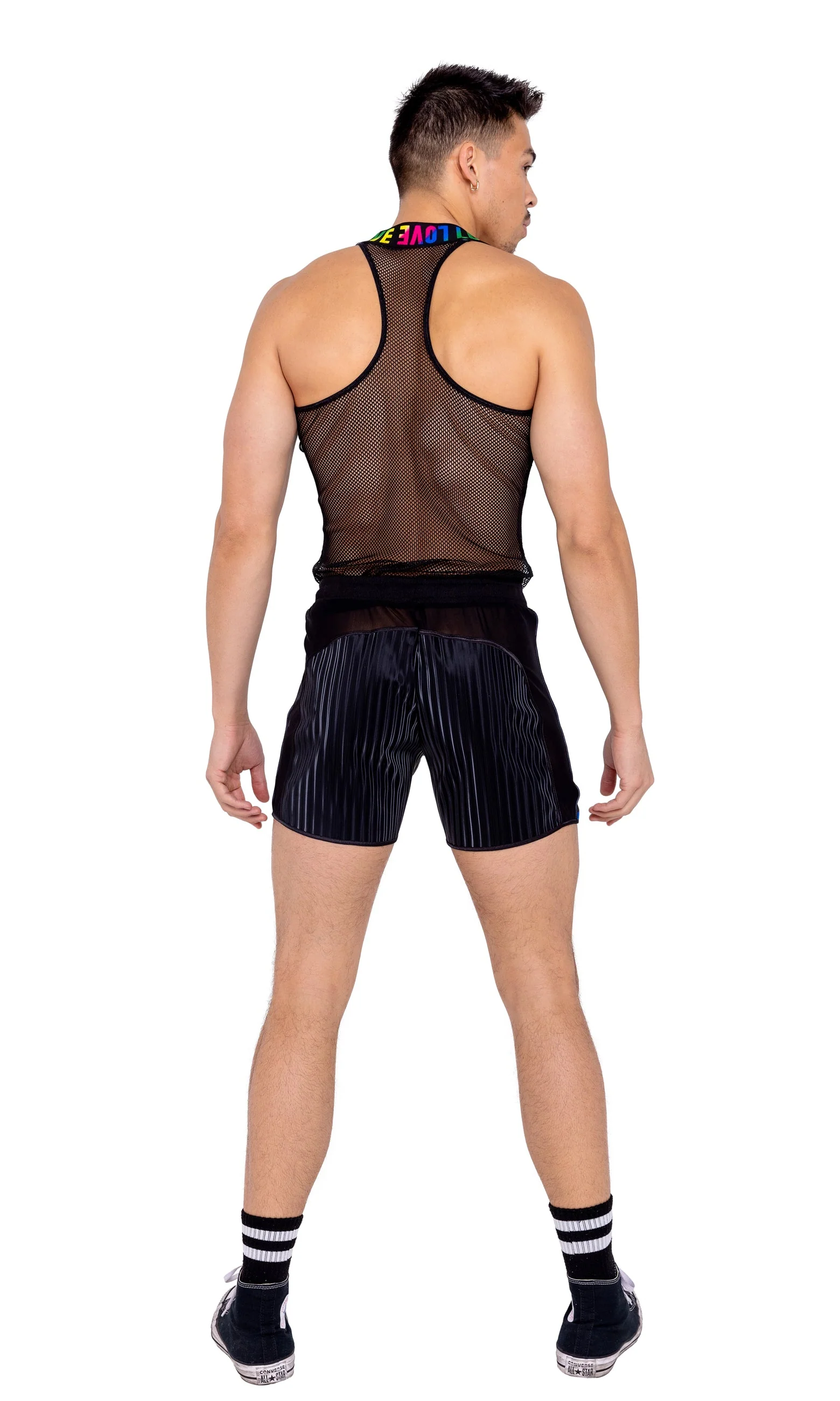6151 - Mens Pride Two-Tone Biker Shorts - Image 4