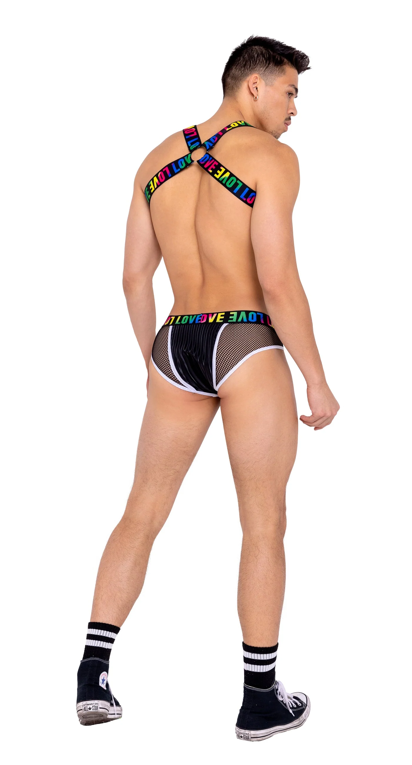 6154 - Mens Briefs with Fishnet Panel - Image 2