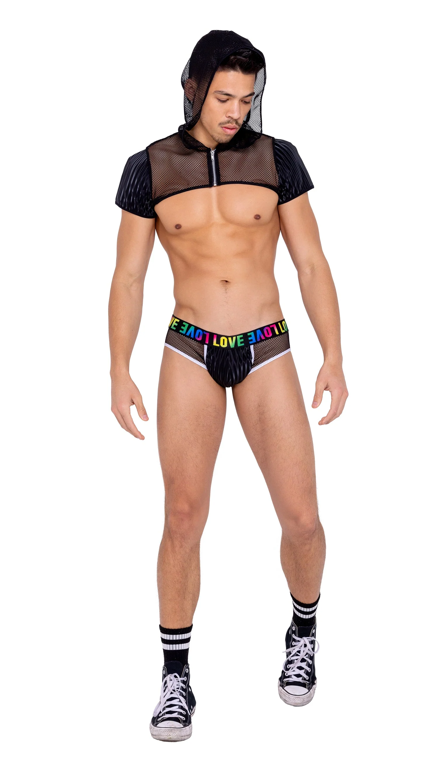 6154 - Mens Briefs with Fishnet Panel - Image 3
