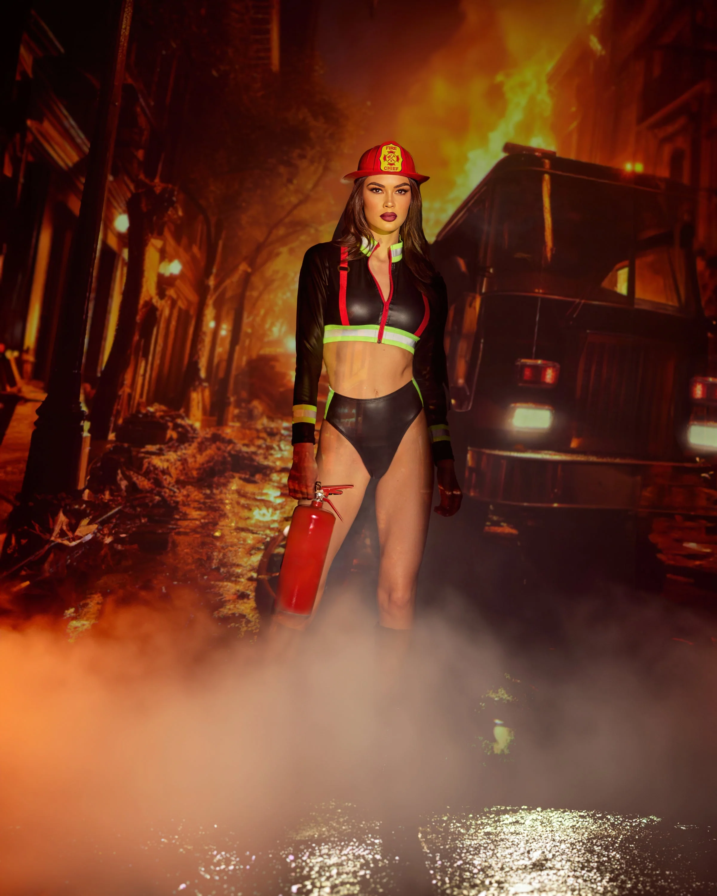 6373 - 3pc Fierce Fire Woman - Image 3