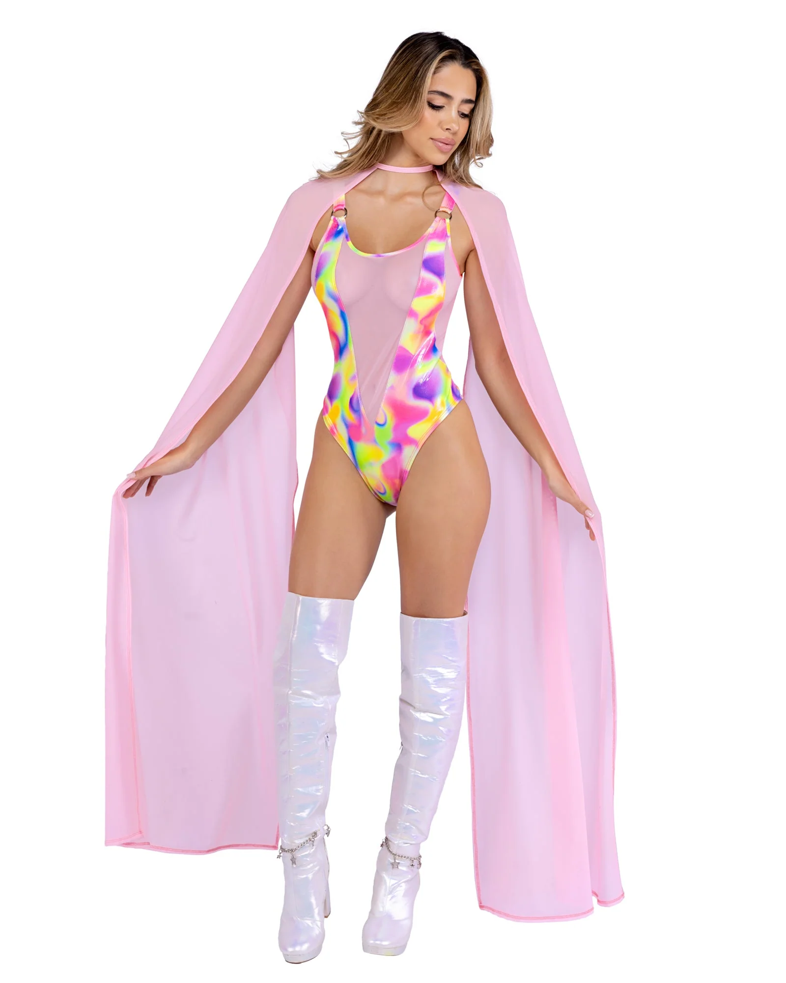 6462- Shimmer Multi-Colored Romper - Image 3