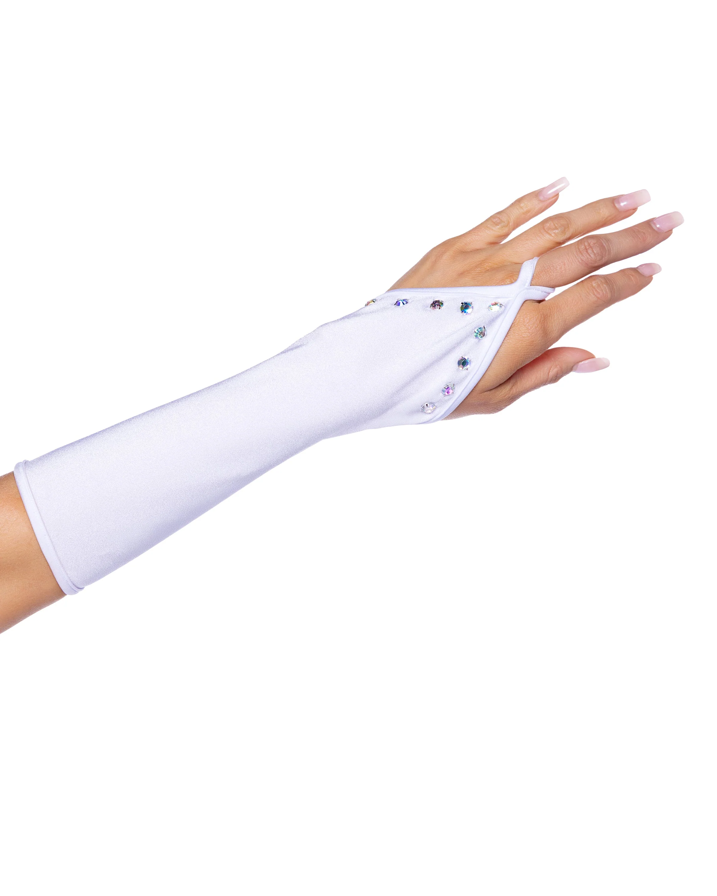6679 - Bedazzled Gloves with Rhinestones - Image 2