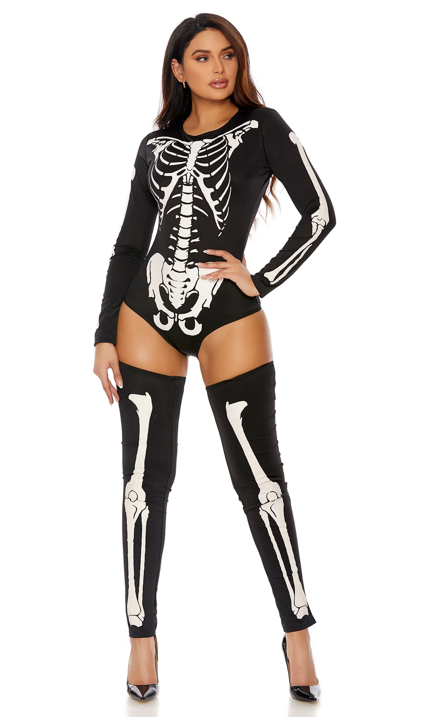 Bad To The Bone Sexy Skeleton Costume - Image 3