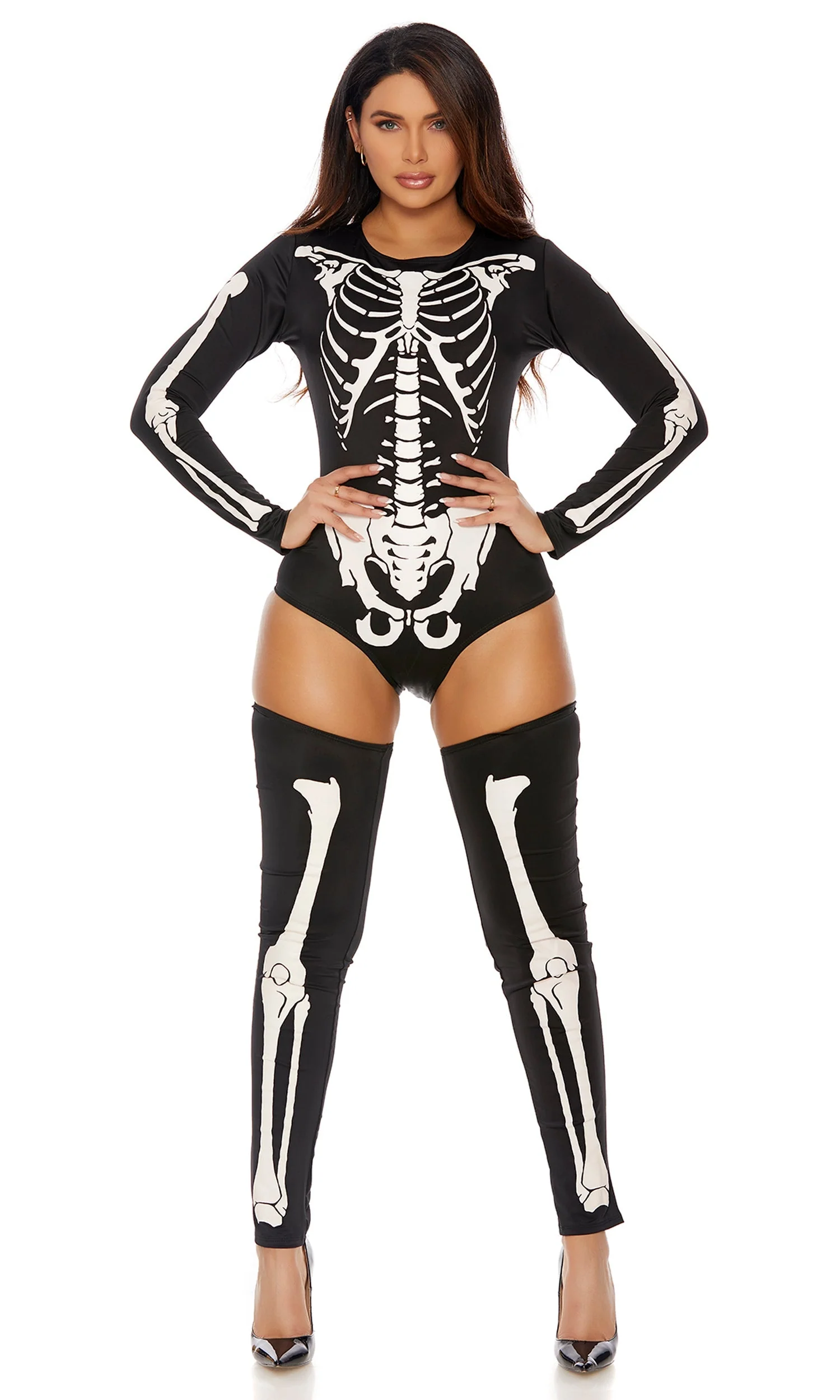 Bad To The Bone Sexy Skeleton Costume - Image 4