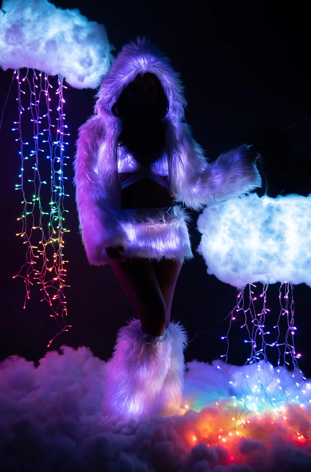 CL524 - Light-Up Hooded Cropped Jacket - Image 7