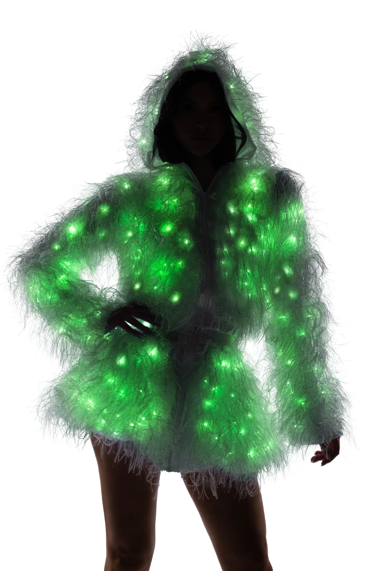 FE299 - Light-Up Lurex Shag Skirt - Image 5