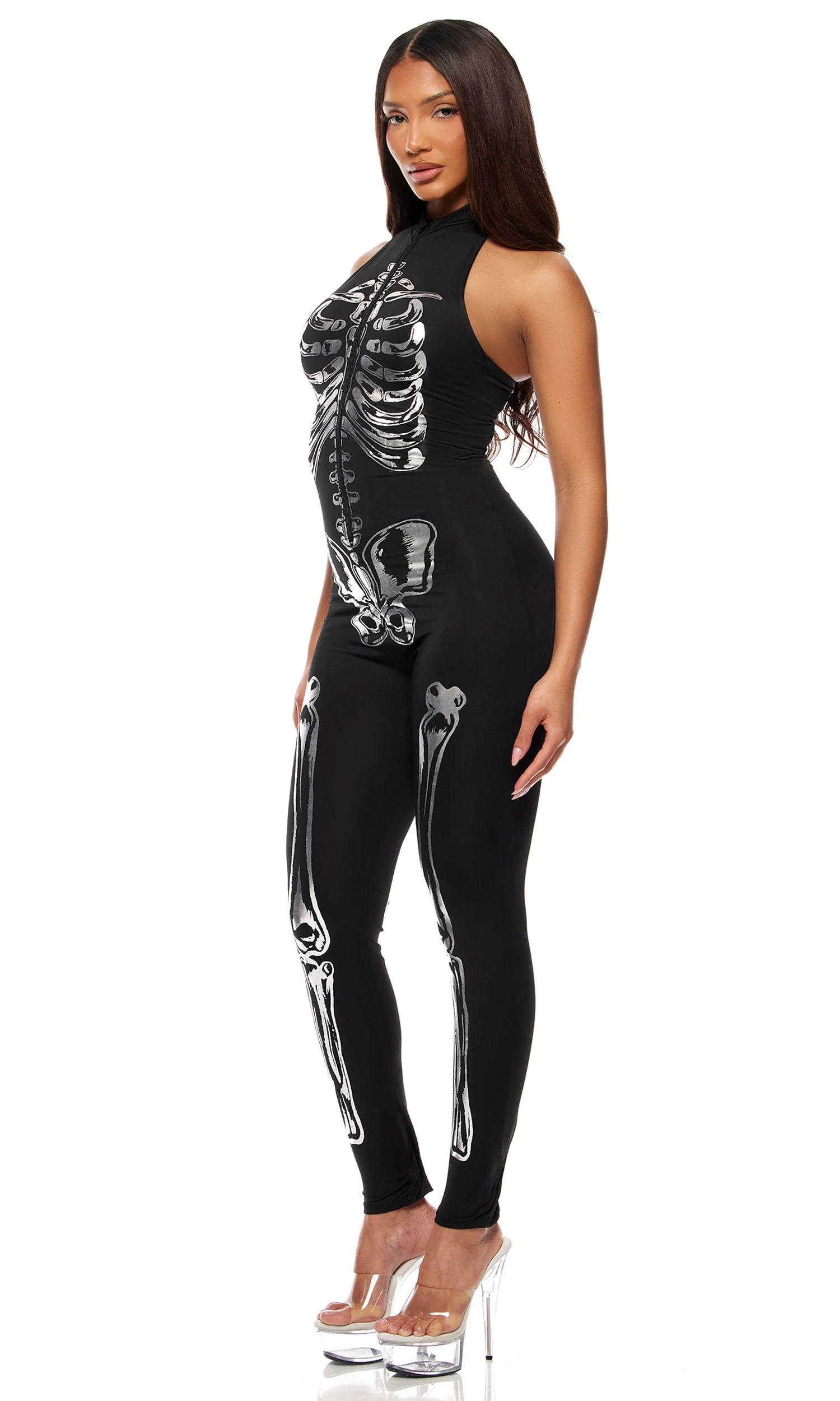 Flashy On The Inside Sexy Skeleton Costume - Image 3