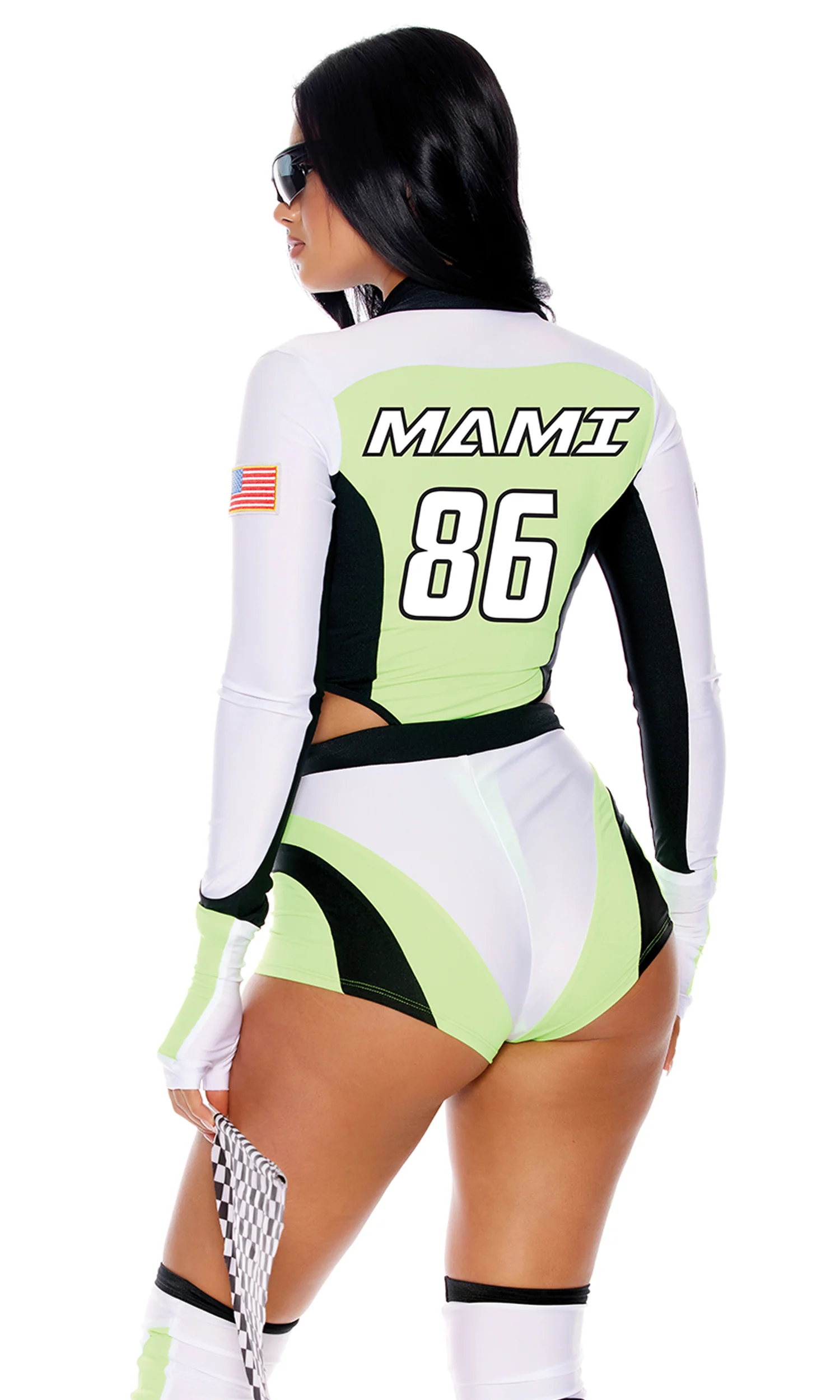 Green Light Go Sexy Motocross Racer Costume - Image 2