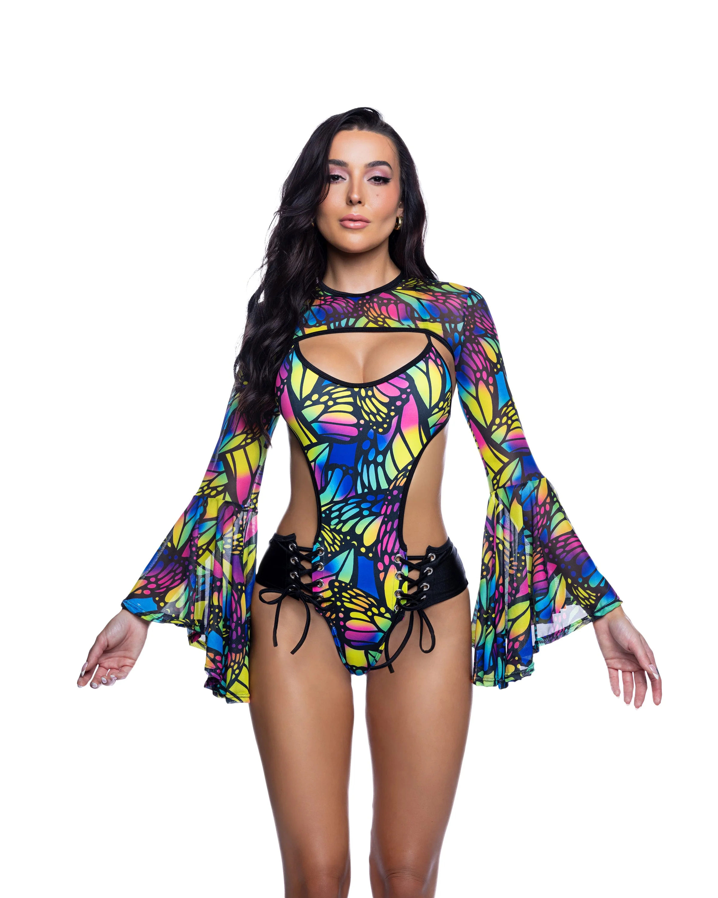 JR284 - Bell-Sleeve Shrug - Image 2