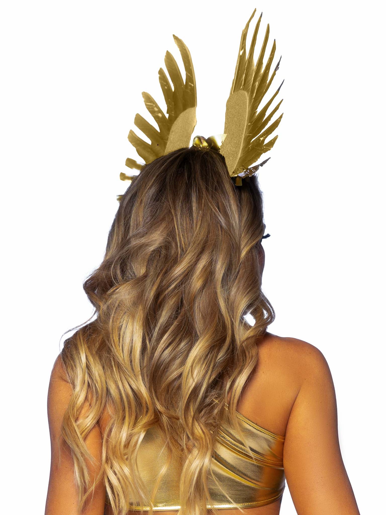 Leg Avenue A2906 Goddess Floral and Feather Headband - Image 3