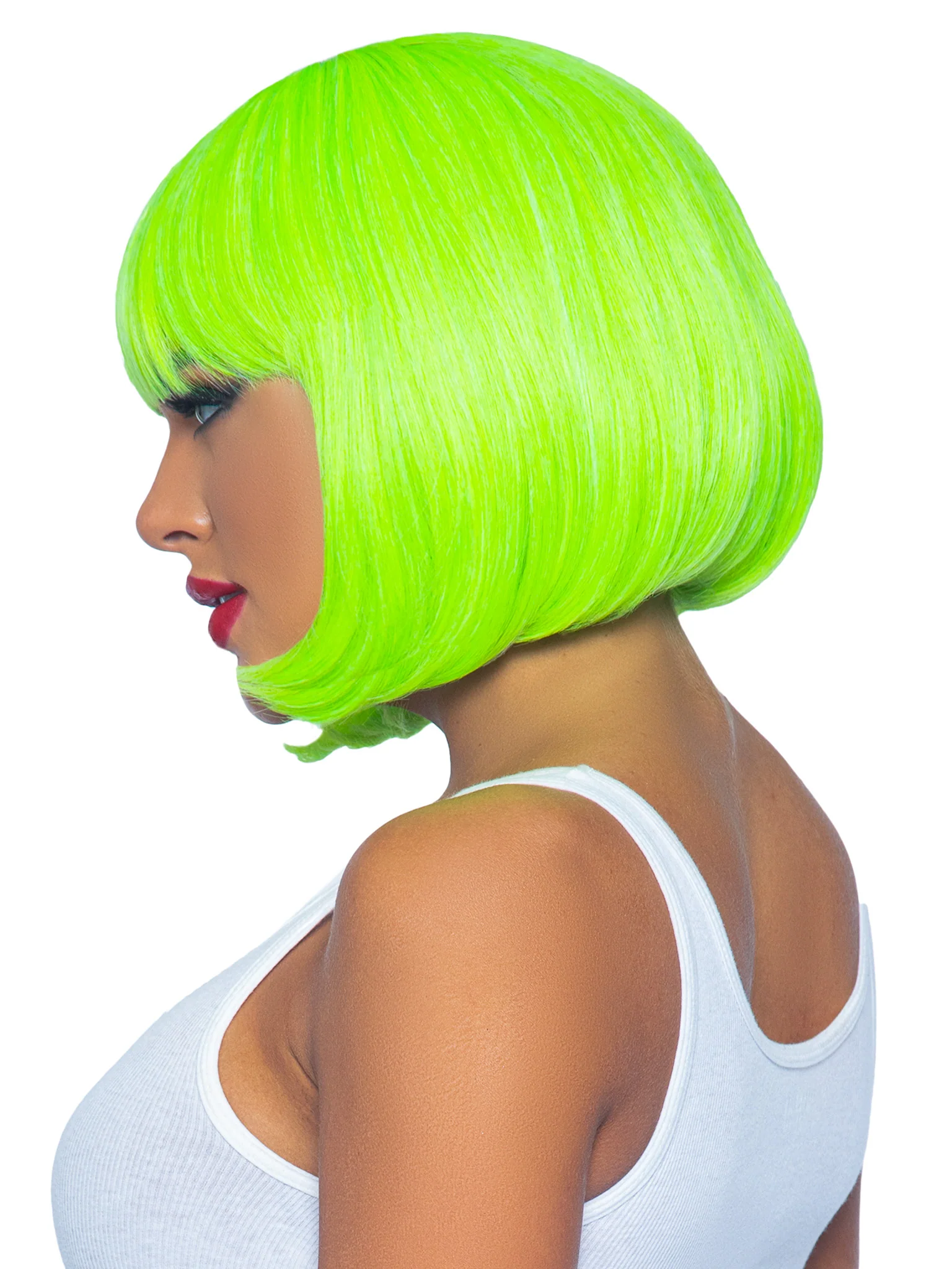 Leg Avenue A2907 12" Neon Short Bob Wig - Image 3