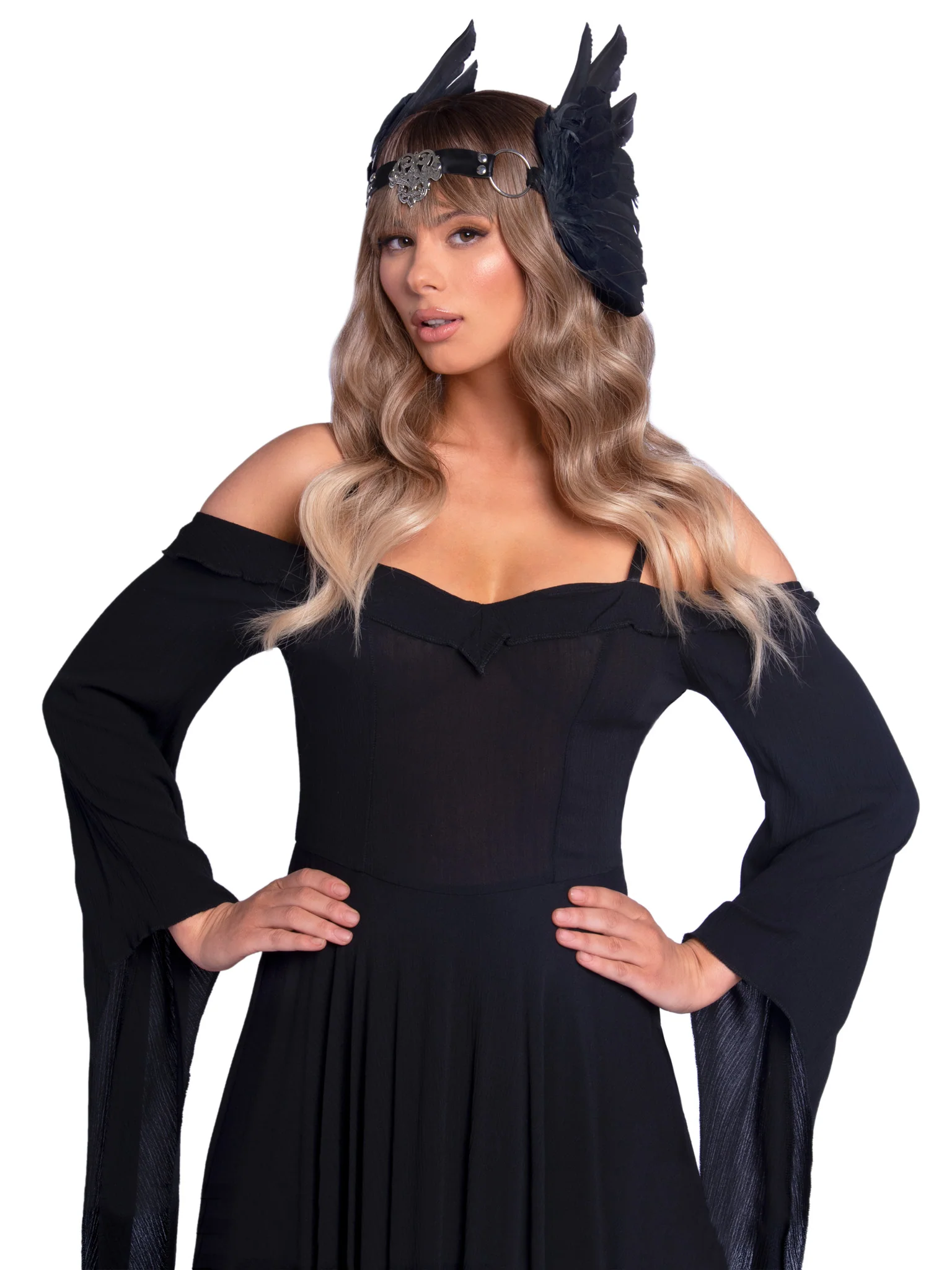 Leg Avenue A2914 Filigree Medallion Feather Headband - Image 10