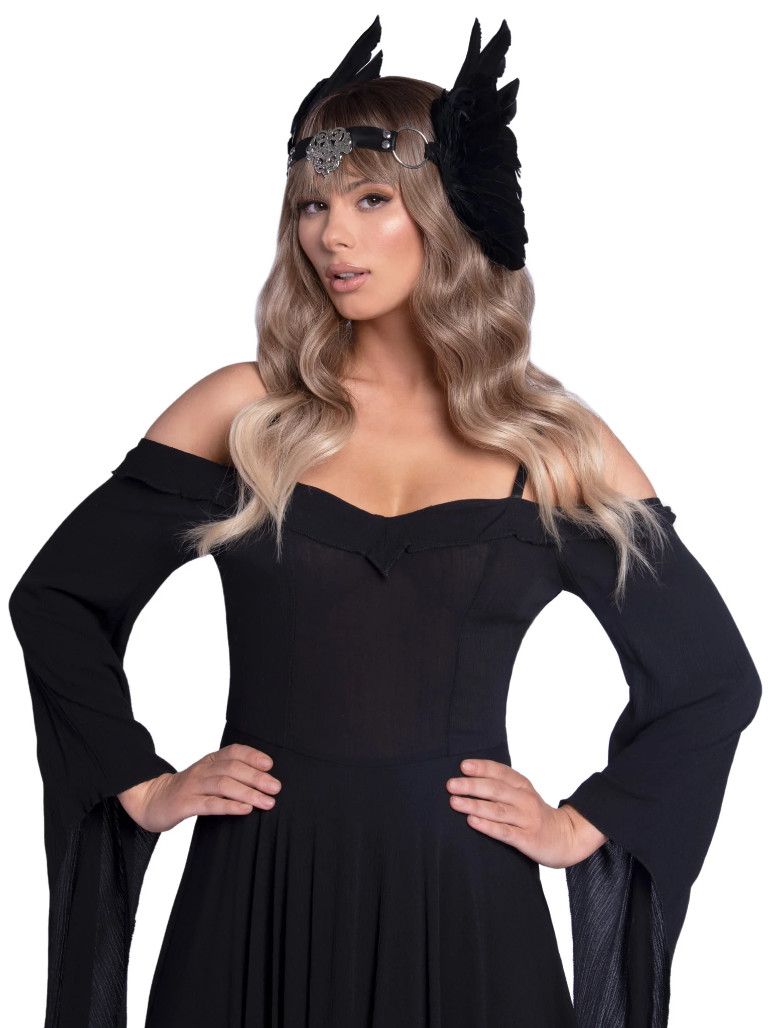 Leg Avenue A2914 Filigree Medallion Feather Headband - Image 11