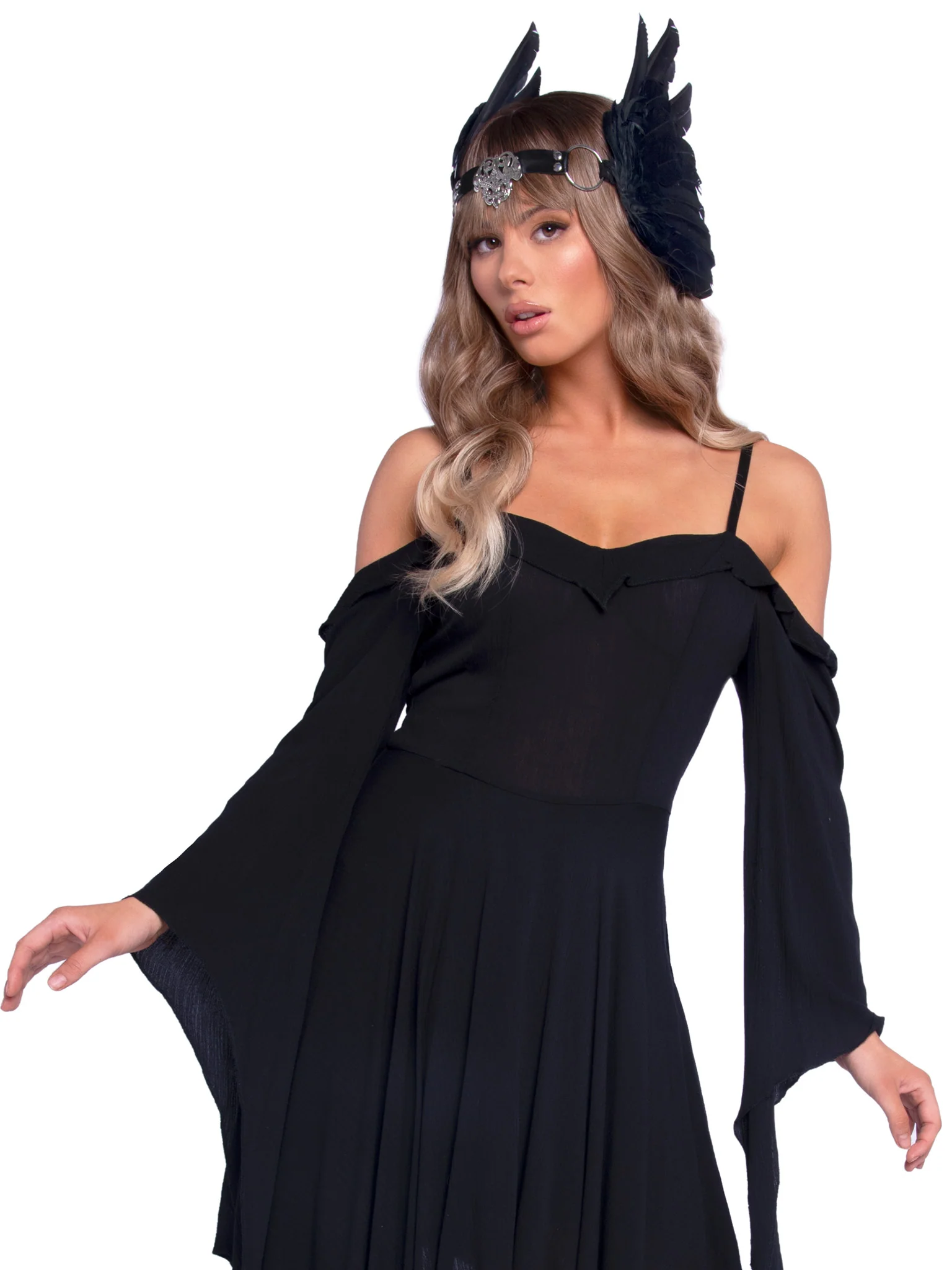 Leg Avenue A2914 Filigree Medallion Feather Headband - Image 3