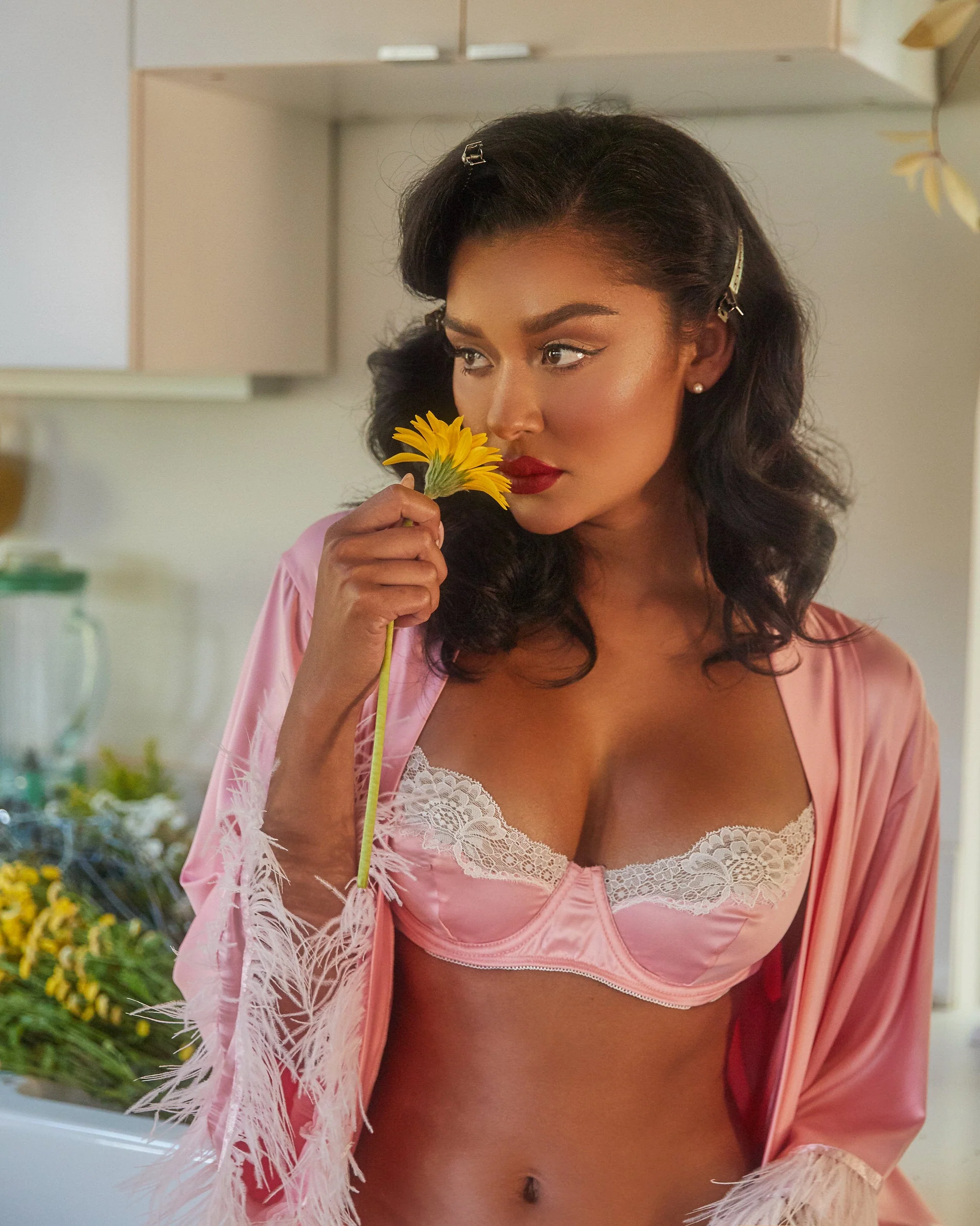 LI394 - 2pc Lace & Satin Underwire Bra Set - Image 18