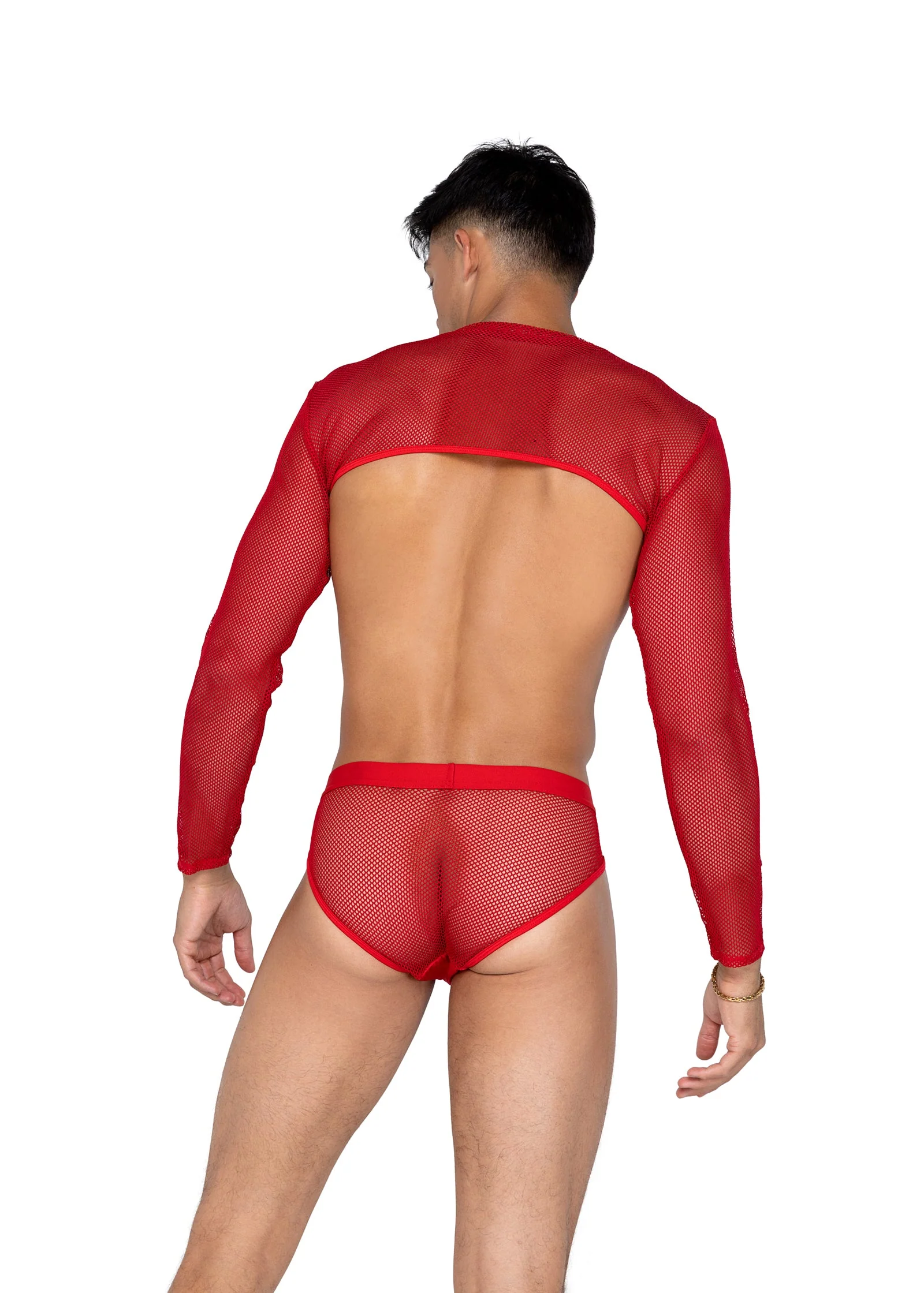 LI589 - Mens X-Posed Crop Top - Image 2