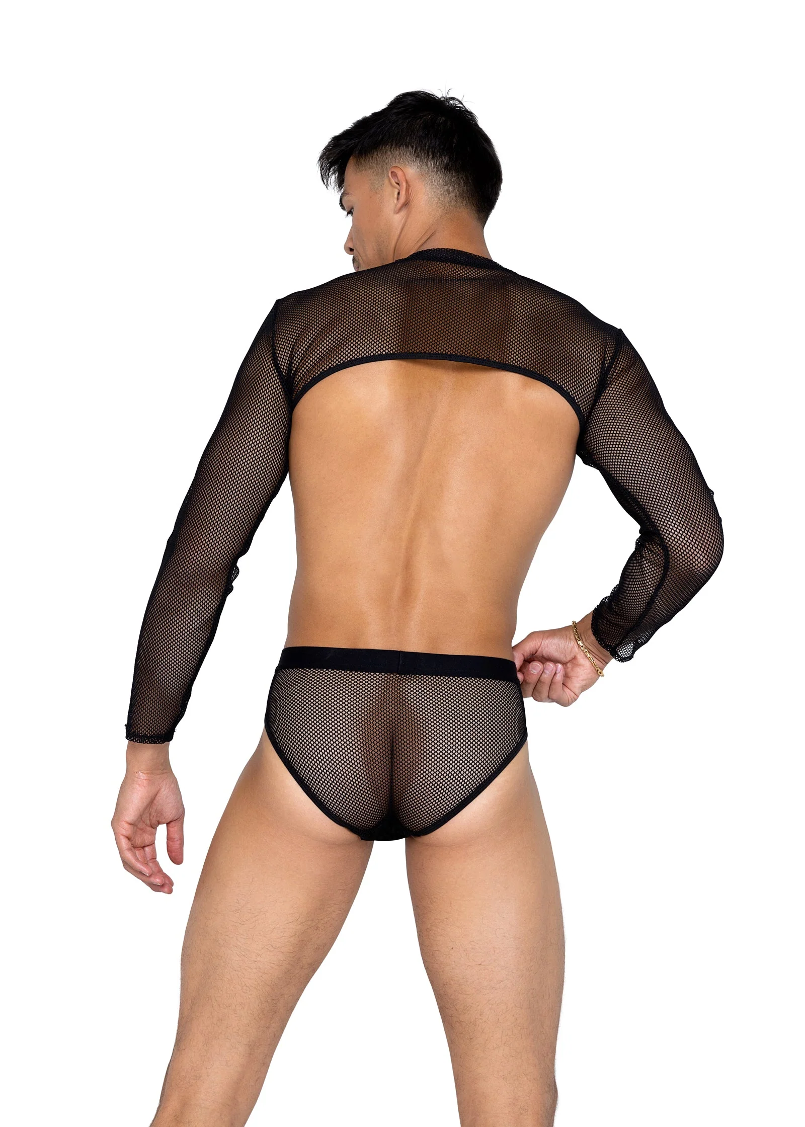 LI589 - Mens X-Posed Crop Top - Image 4