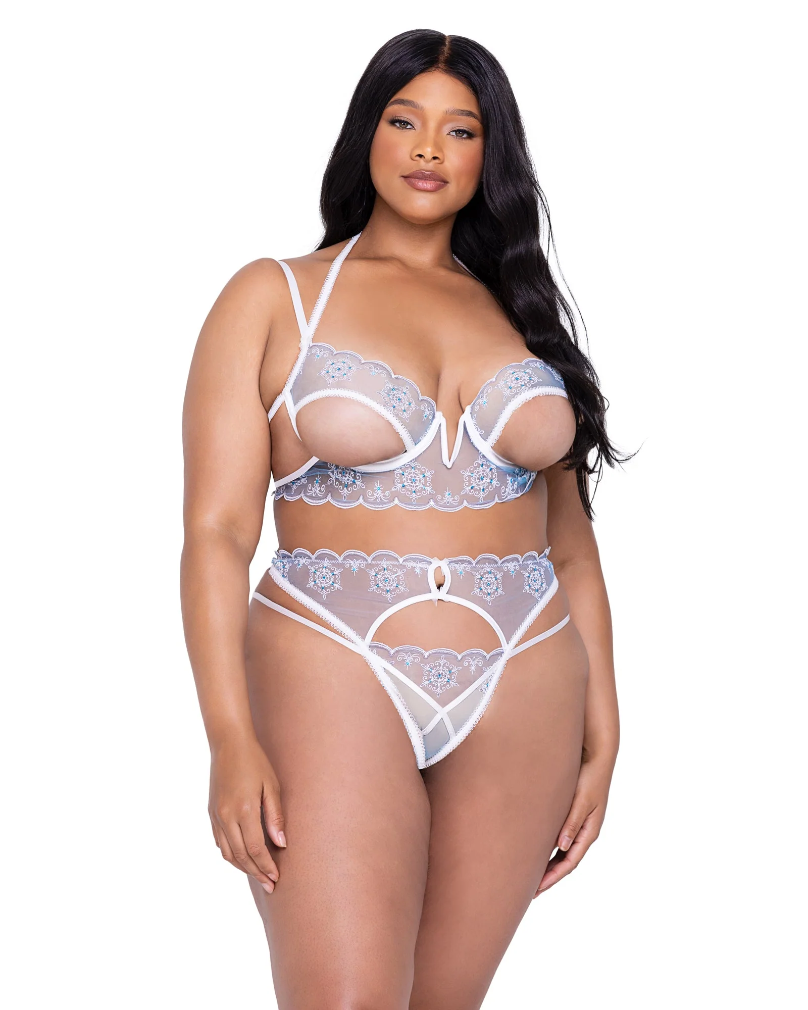 LI633 - Snow Queen 3-Piece Garter Short Set - Image 3