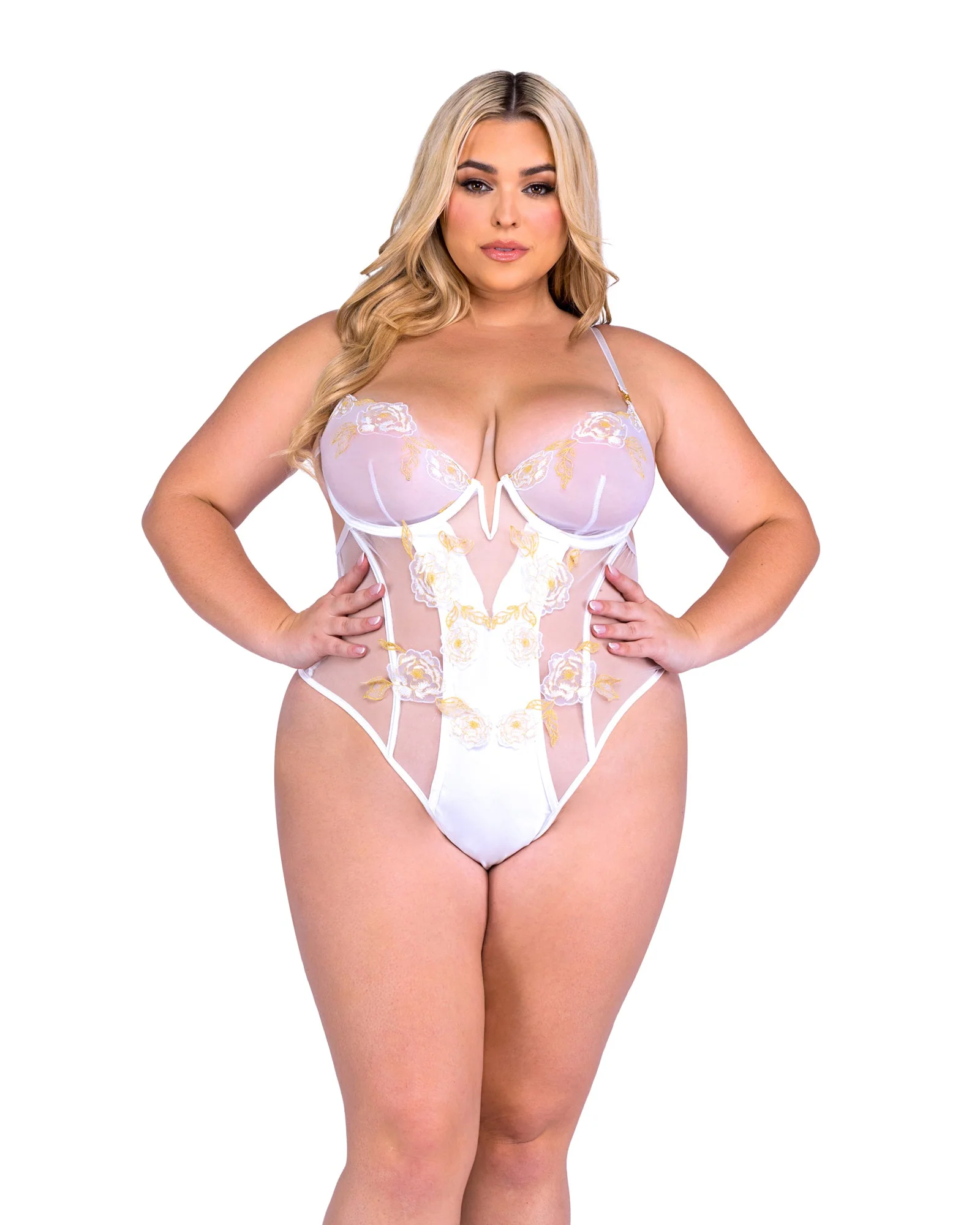 LI687 - Peony Paradise Bridal Teddy - Image 3