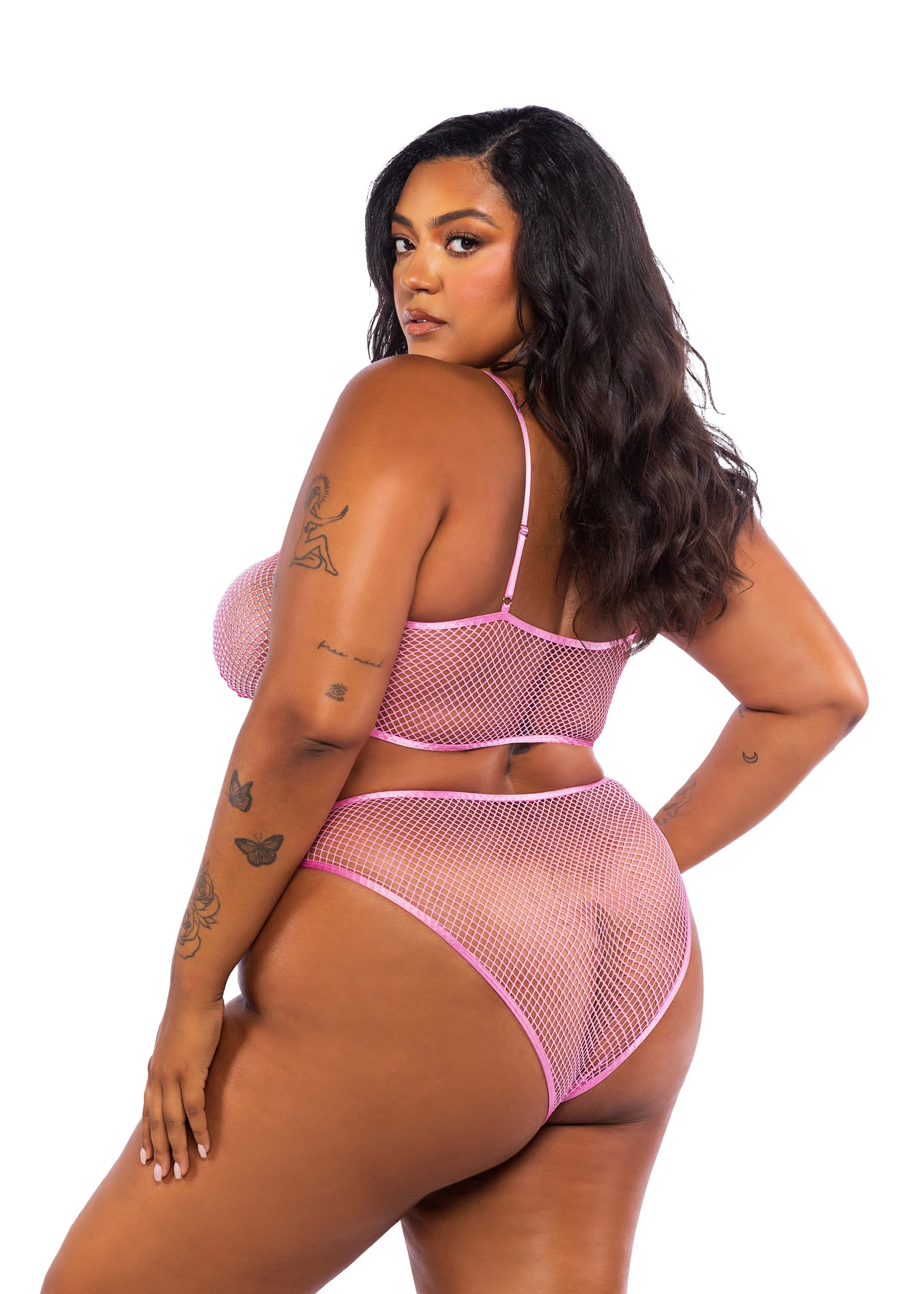 LI729 - Think Pink Rhinestone Tube 2-Piece Short Set - Image 4