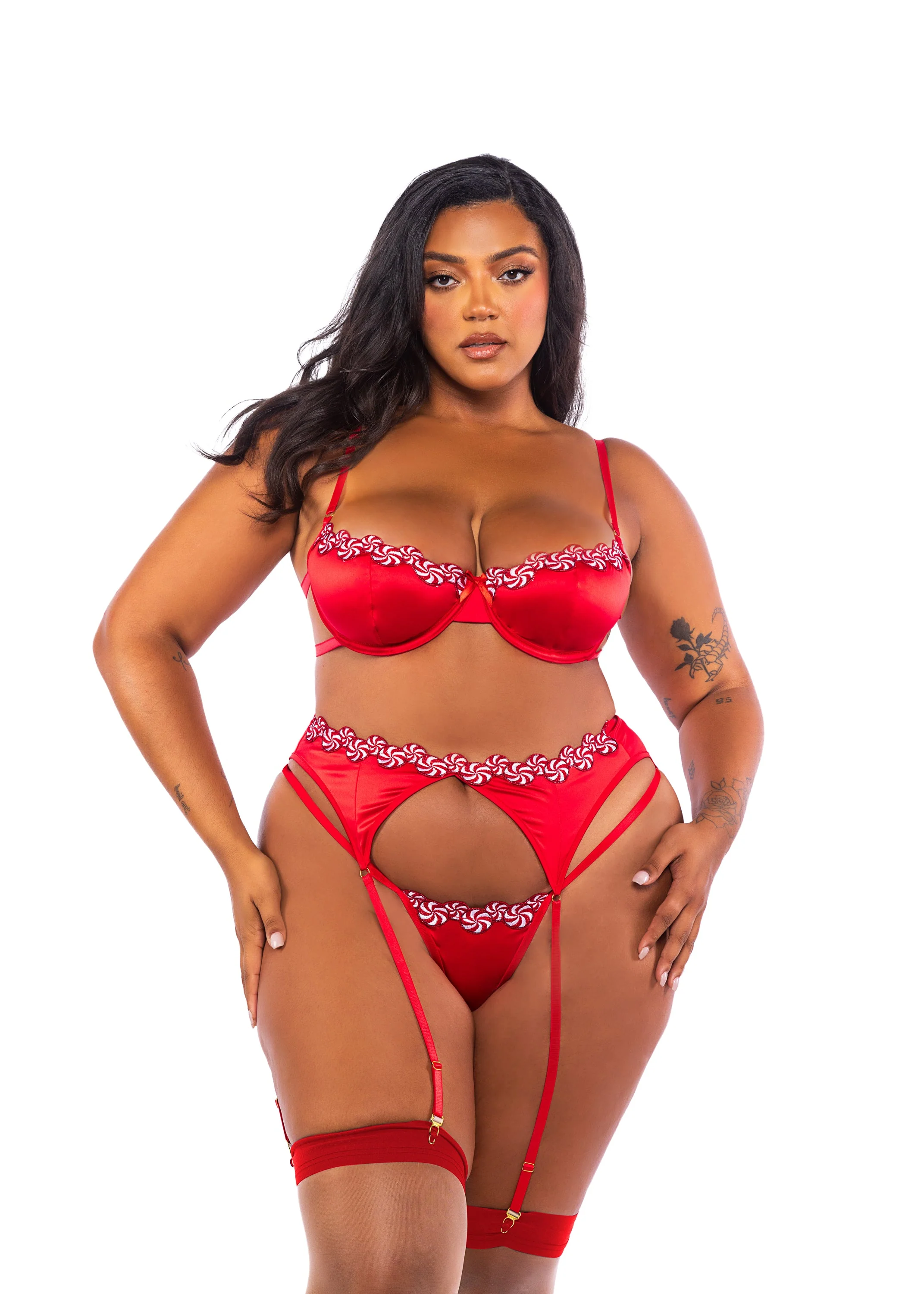 LI762 - Peppermint Kiss 3-Piece Garter Set - Image 3