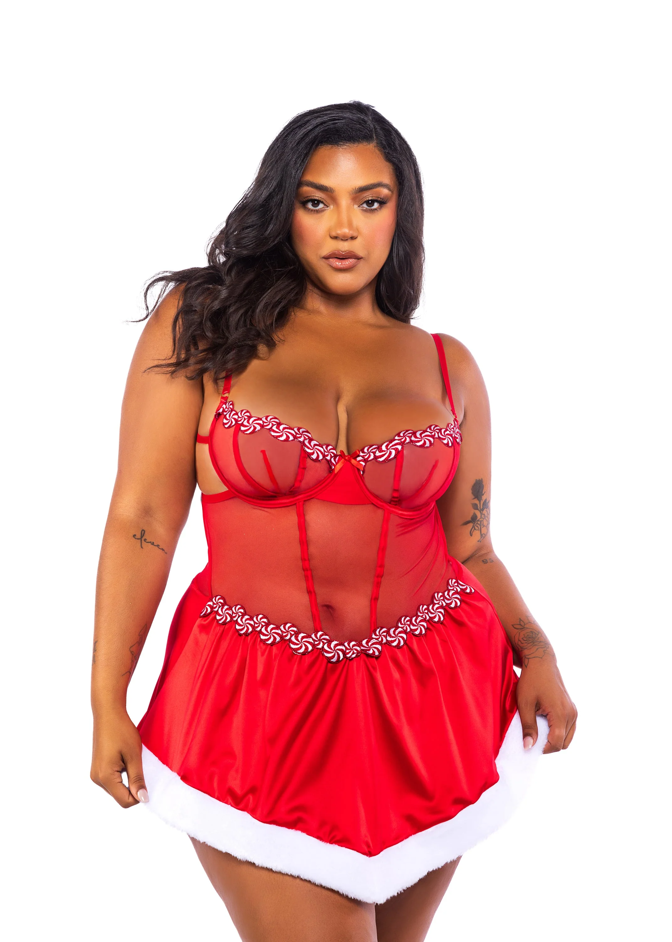 LI764 - Peppermint Kiss Babydoll - Image 3