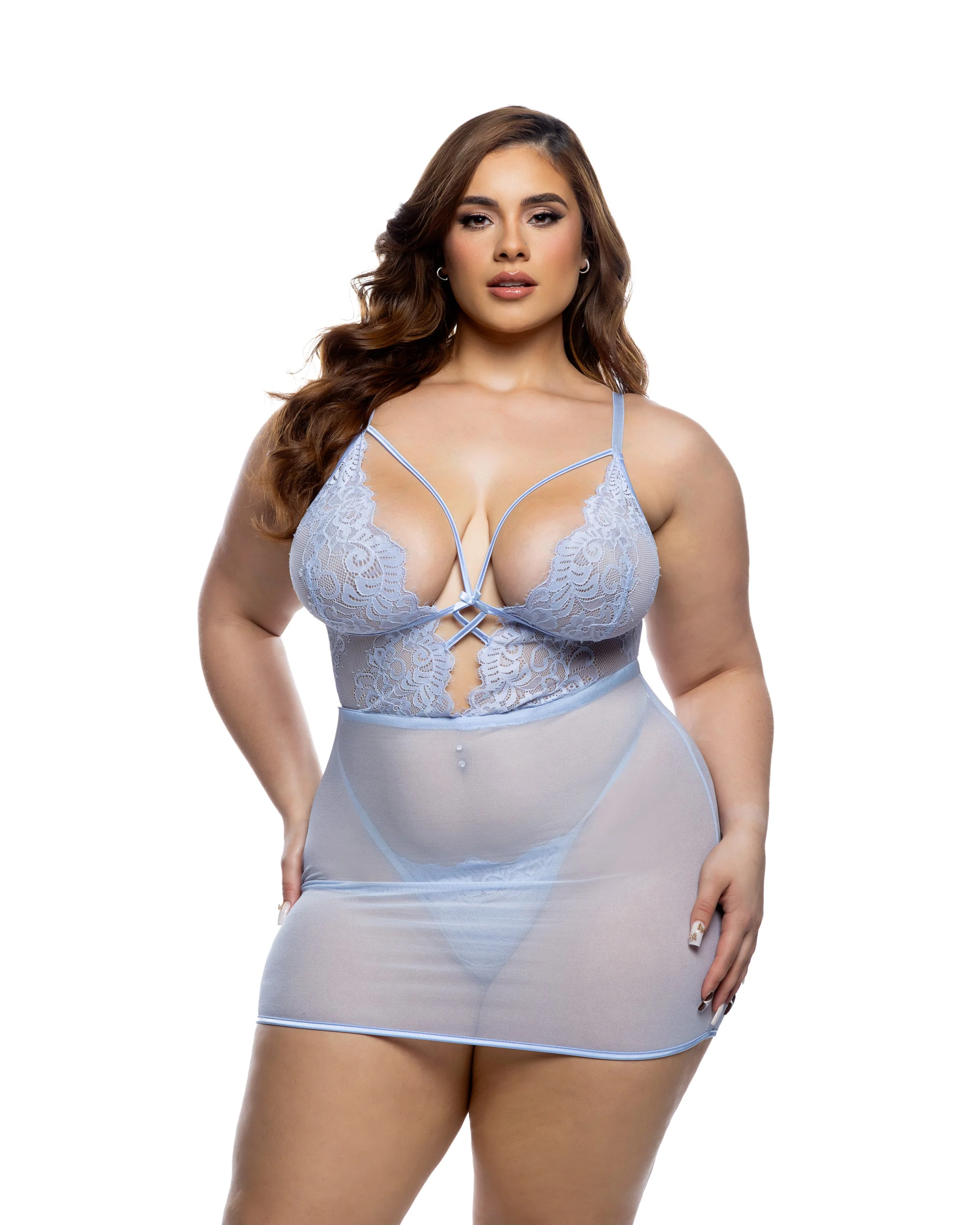 LI802 - Paradise Bloom Chemise 2pc Set - Image 3