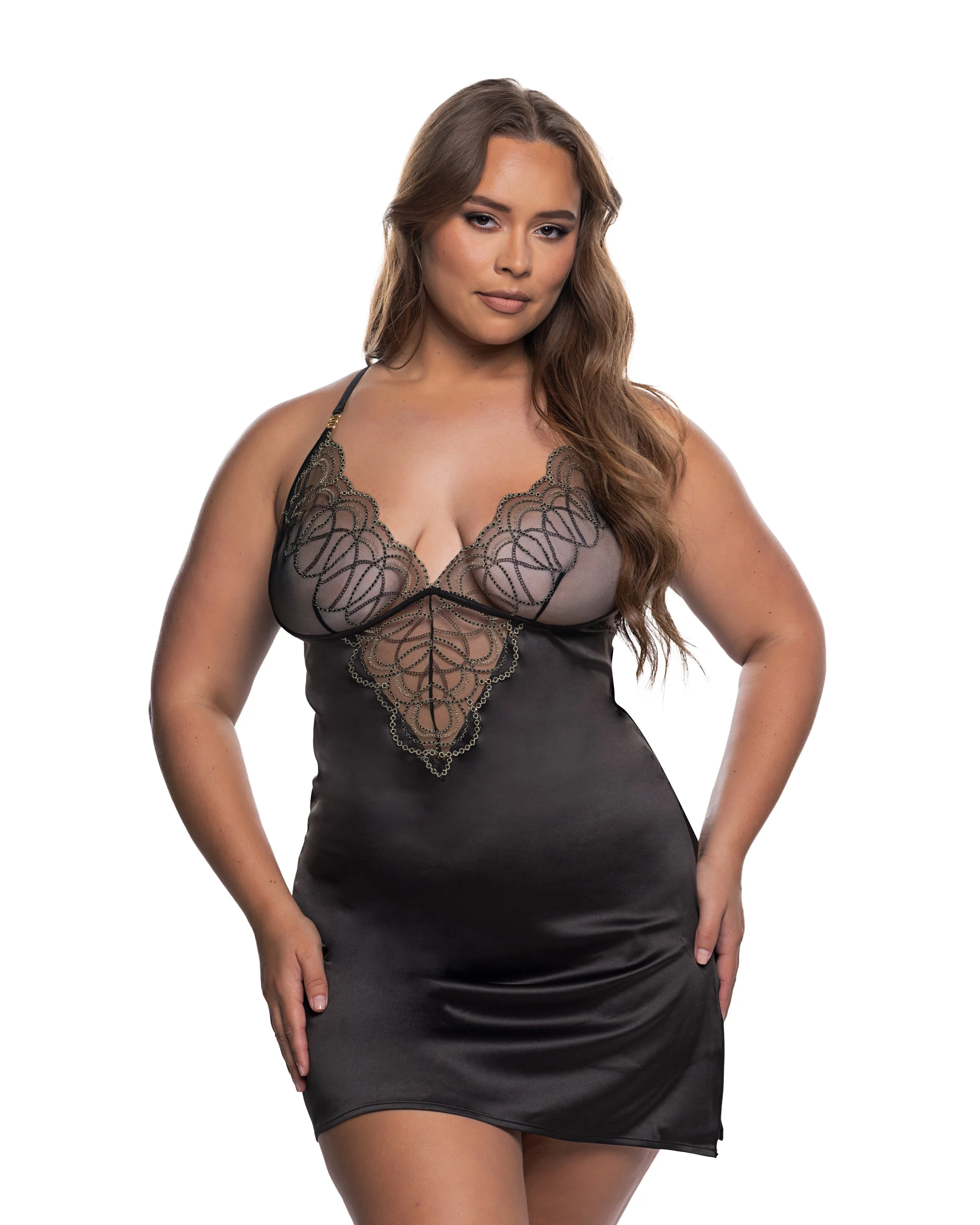 LI833 - Beaded Belle Chemise - Image 3