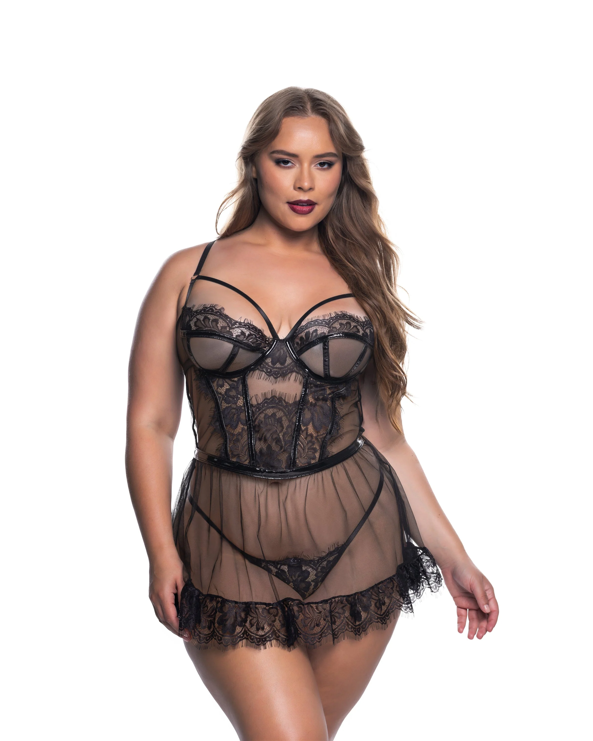 LI839 - Eden Babydoll 2-Piece Set - Image 3