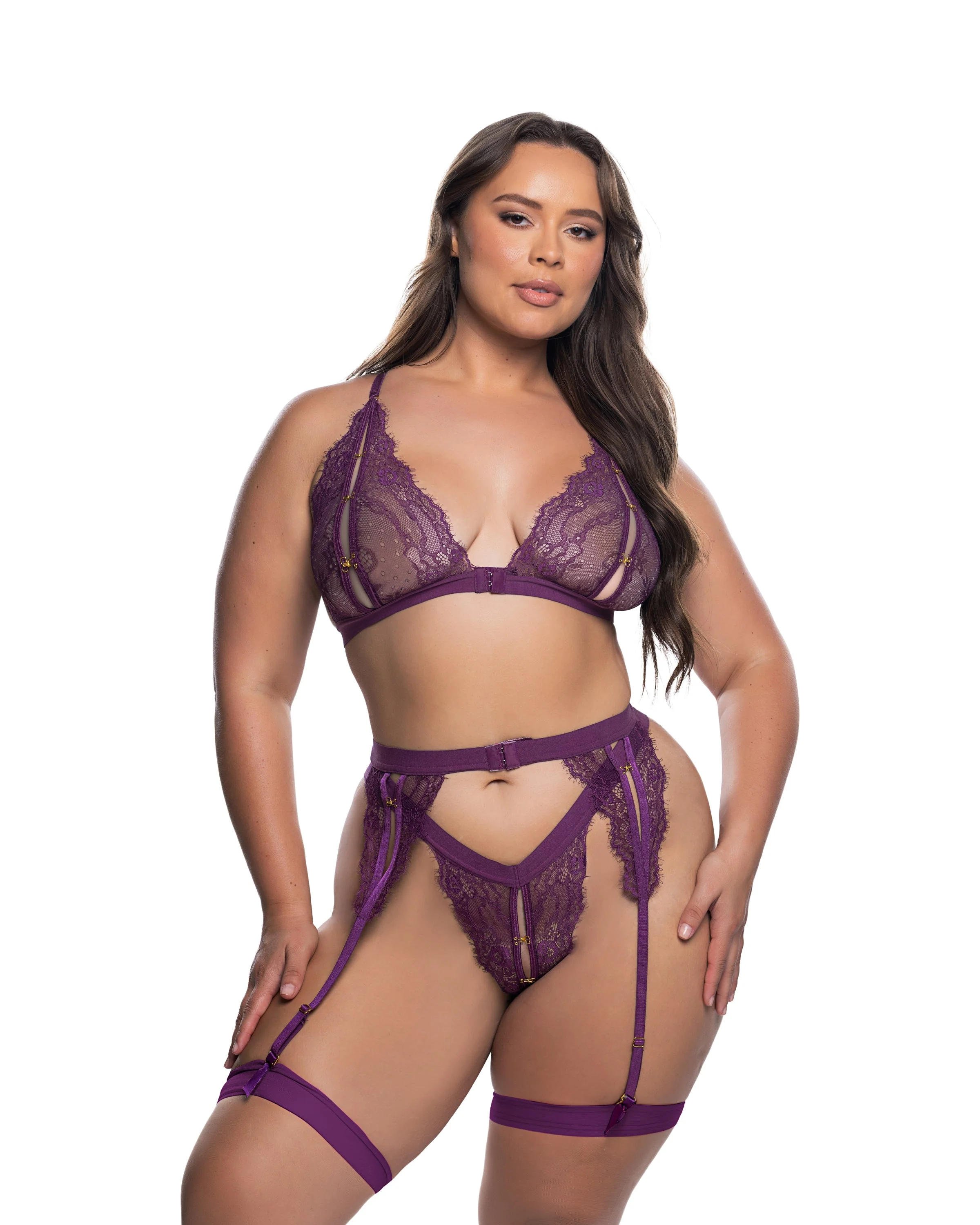 LI863 - Lace Fetish 2-Piece Set - Image 2