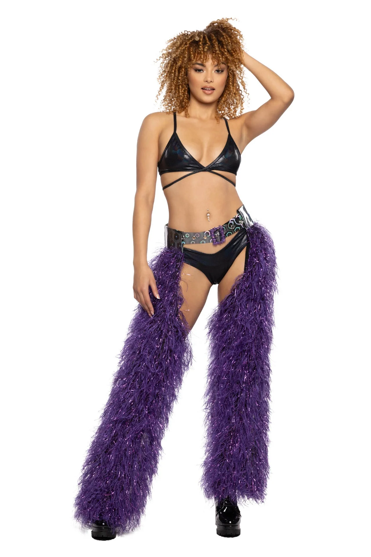 JR150 - Light-Up Lurex Shag Chaps - Image 4