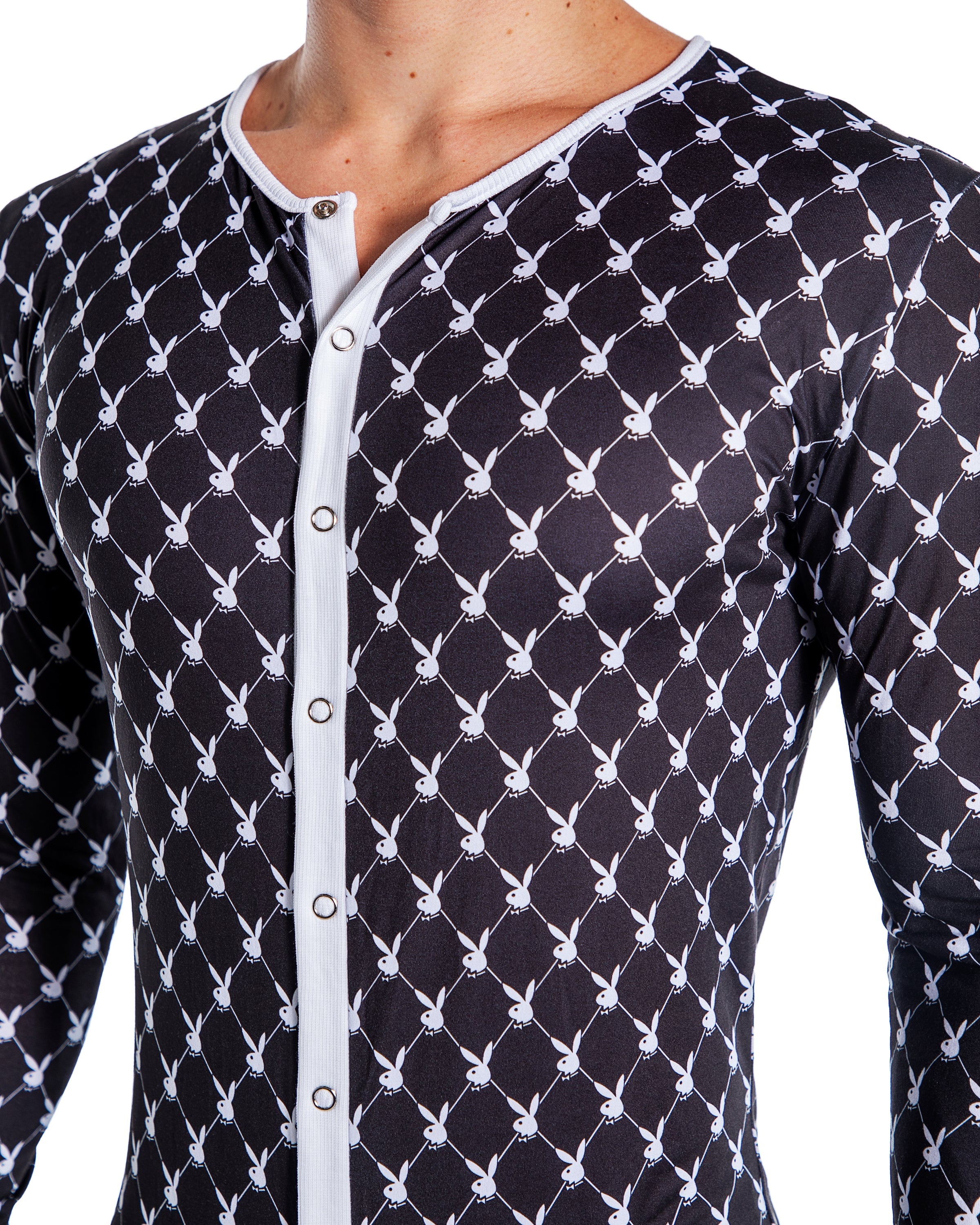 PBLI171 - Playboy Mens Bunny Cozy Lounge Union Suit - Image 3