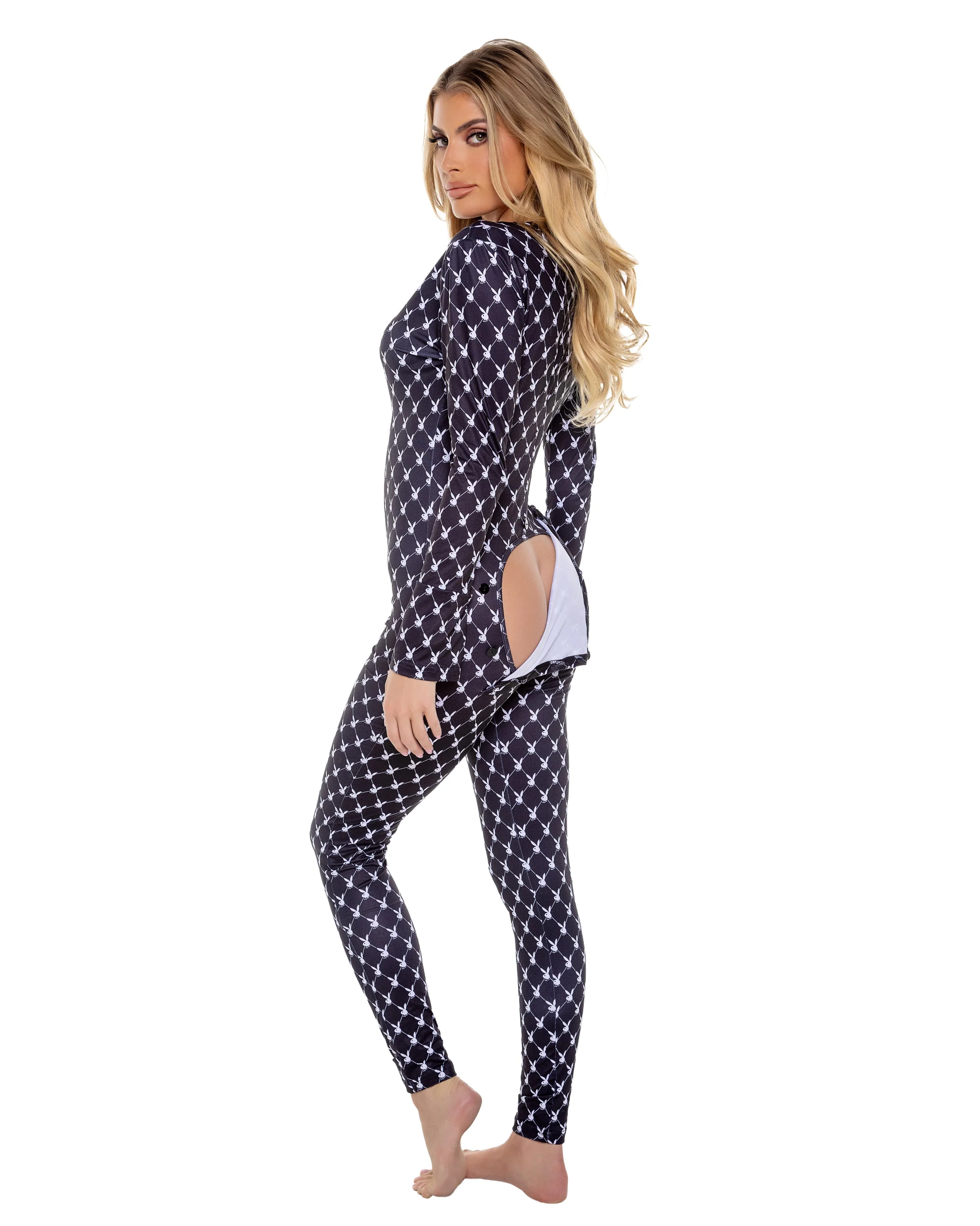 PBLI173 - Playboy Bunny Cozy Lounge Union Suit - Image 2