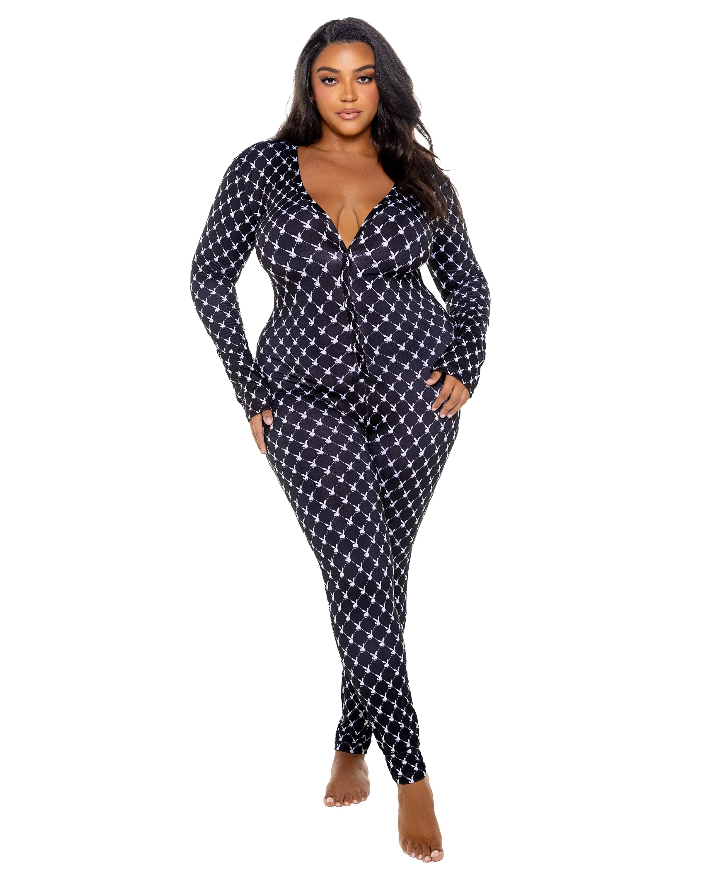 PBLI173 - Playboy Bunny Cozy Lounge Union Suit - Image 3