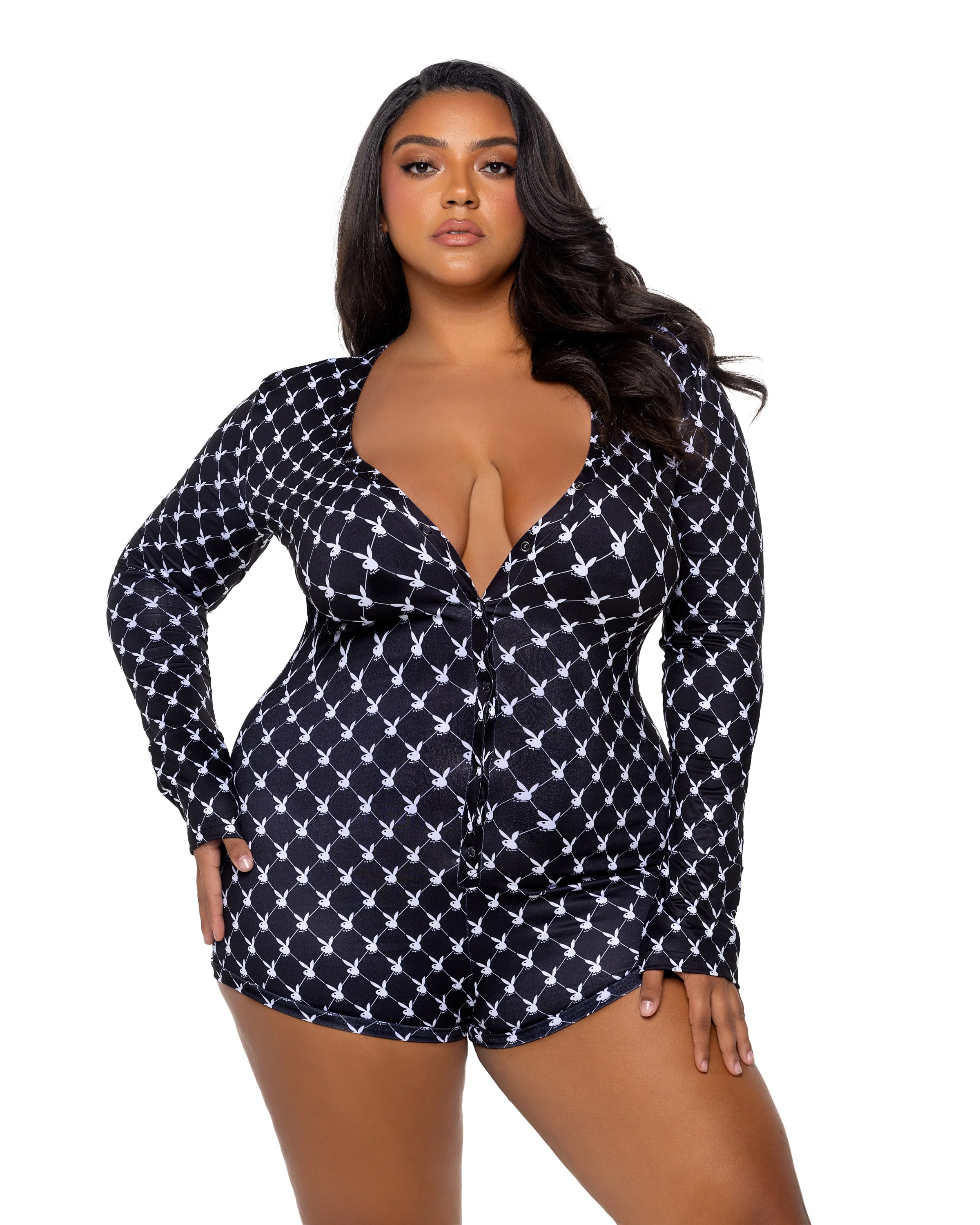 PBLI174 - Playboy Bunny Cozy Lounge Romper - Image 3