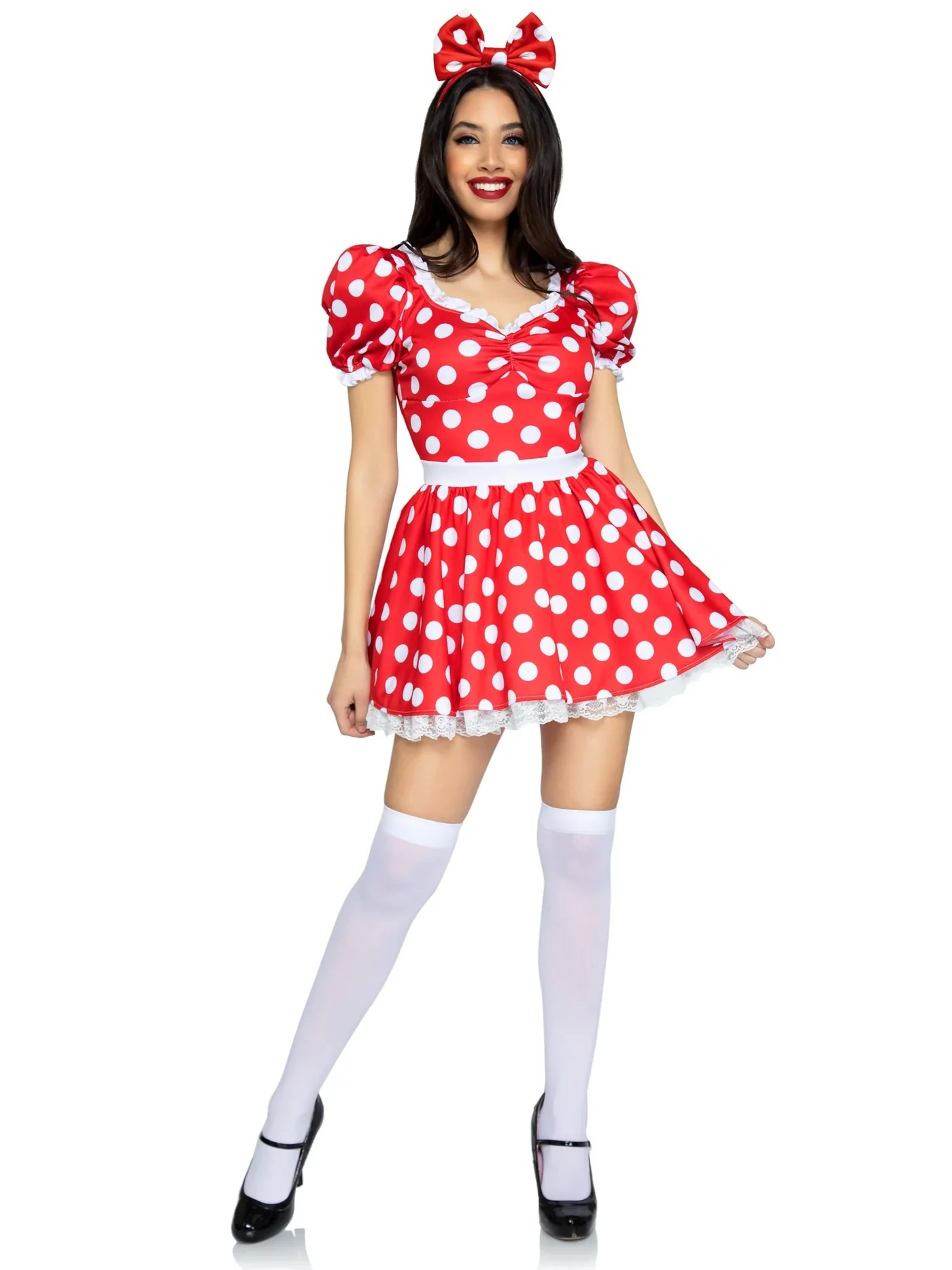 Polka Dot Dress With Headband Costume - Image 4