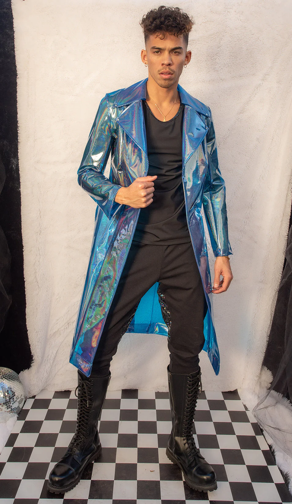 FE240 - Rubberized Vinyl Trench Coat - Image 2