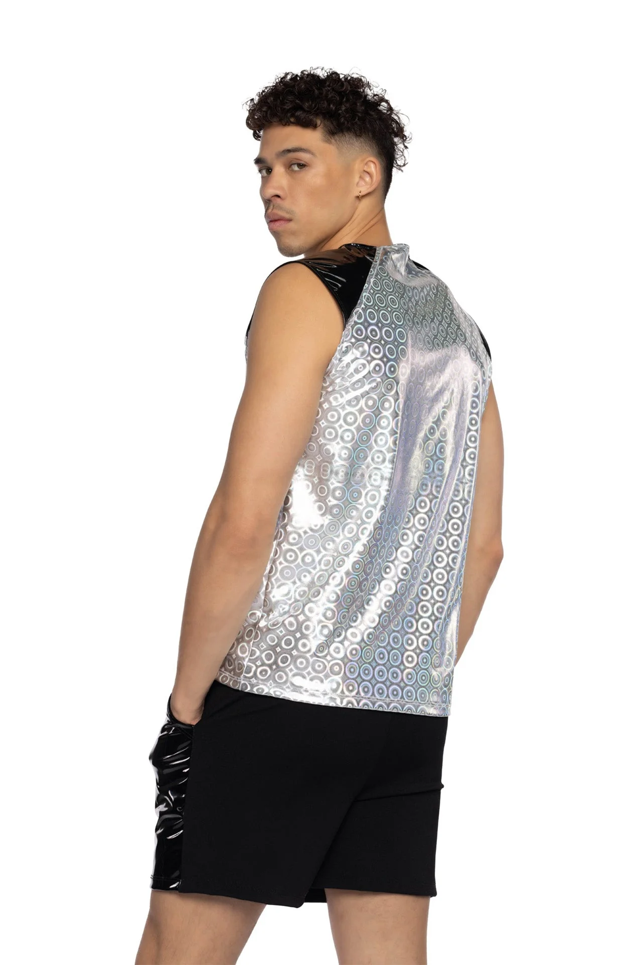 JR156 - Two-Tone Men's Sleeveless Shirt - Image 2