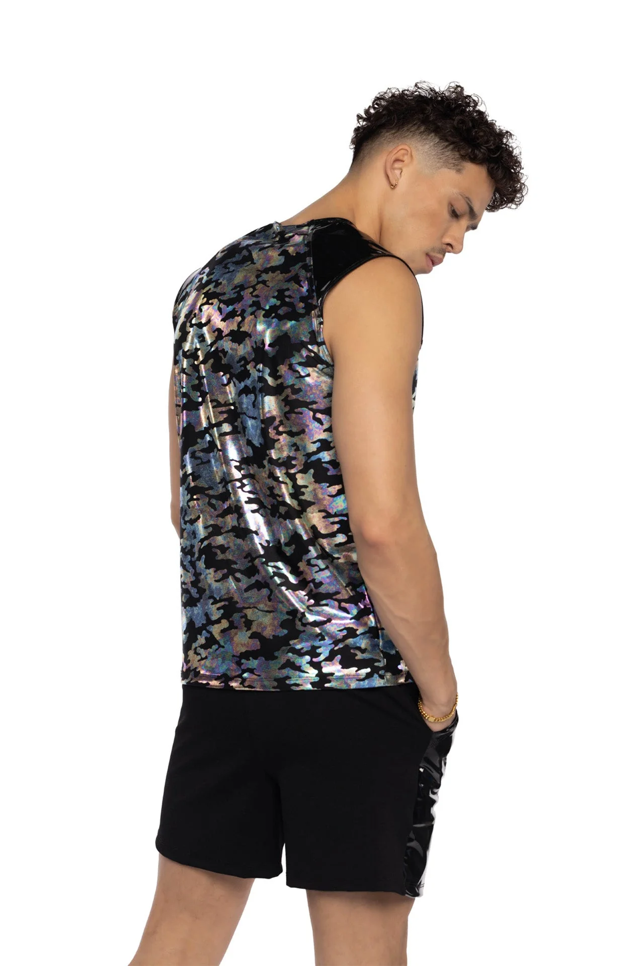 JR156 - Two-Tone Men's Sleeveless Shirt - Image 4