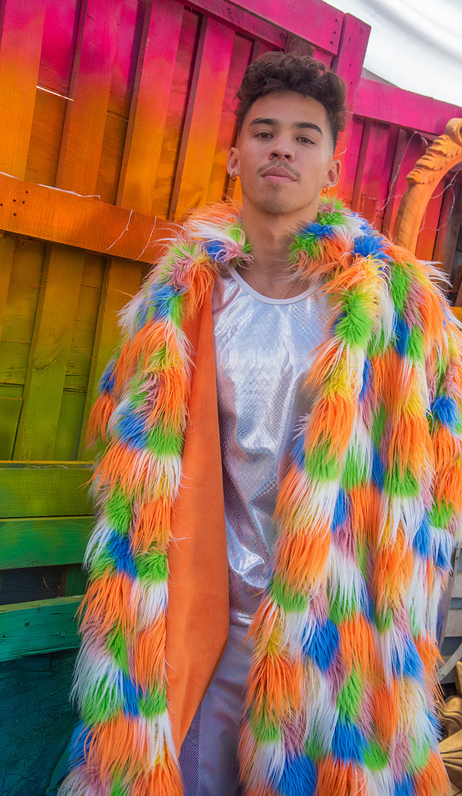 FR154 - Unisex Faux Fur Mid-Length Coat - Image 7