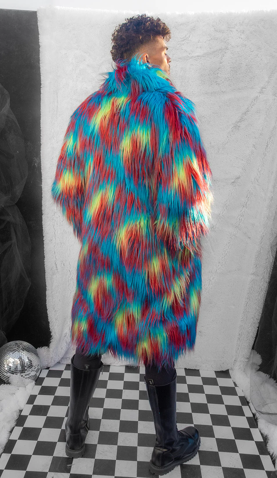 FR154 - Unisex Faux Fur Mid-Length Coat - Image 9